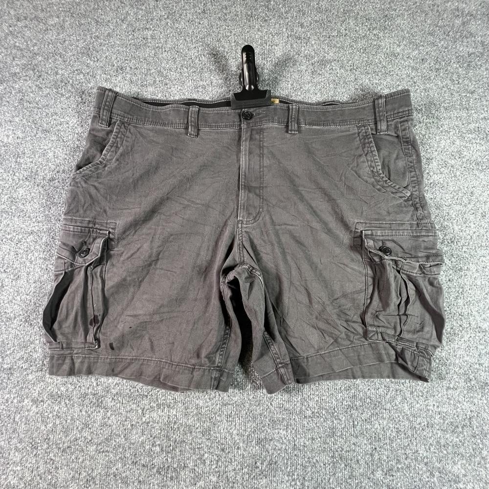 Foundry Cargo Short Men's 50 Gray Cotton Workwear Utility Travel Summer Stretch
